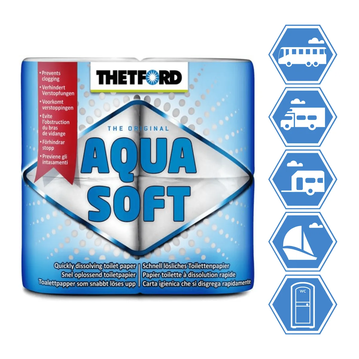 THETFORD portable toilet paper, 4 rolls – 202240 — zdjęcie 3 z 5