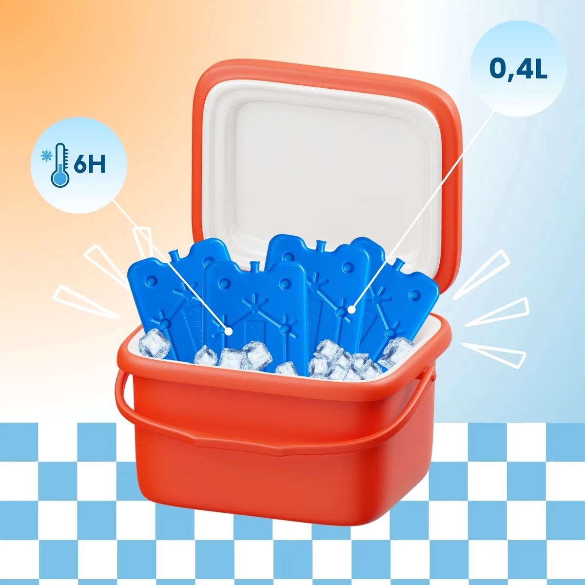 Kühlakku CB 400 ml flach Kamai — zdjęcie 7 z 7