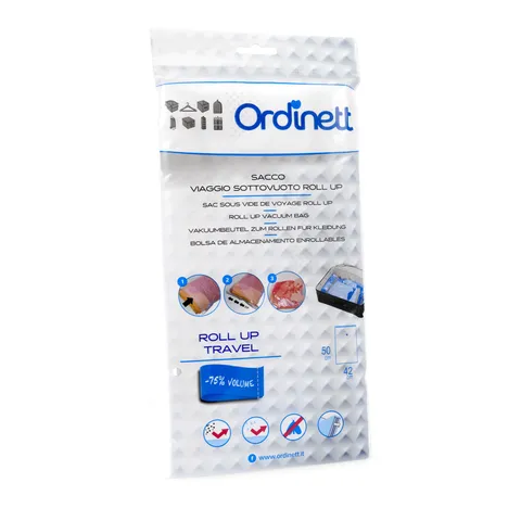 Vacuum storage bag 42 × 50 M, PE, roll-up, valve-free, for compressing clothing