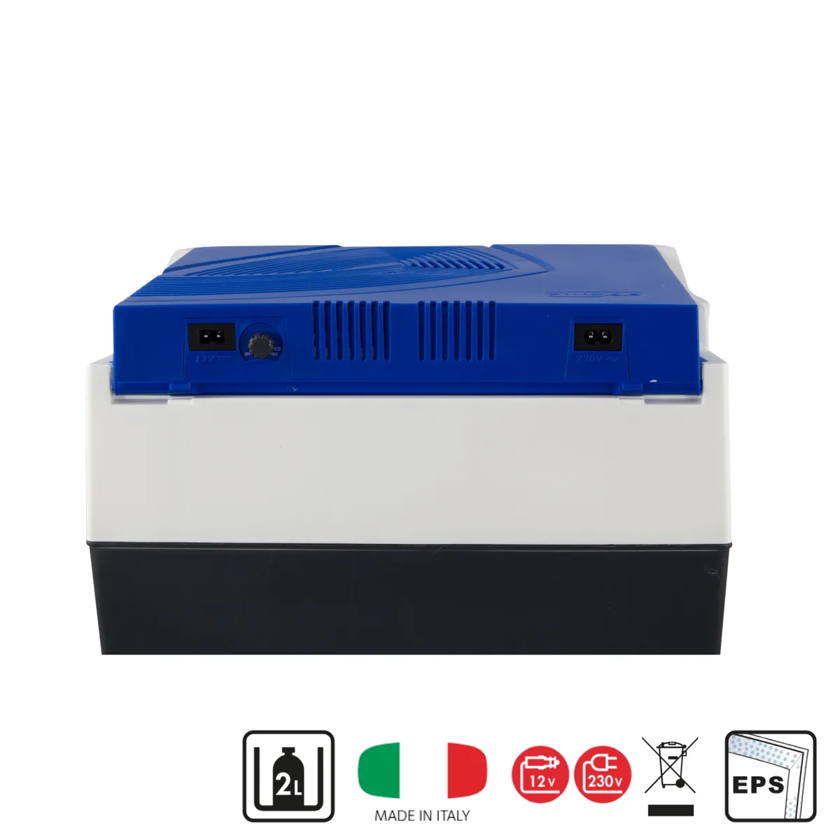 Kamai Coolbox 29 l electric cool box, 12/230 V, anthracite with blue lid — zdjęcie 8 z 8