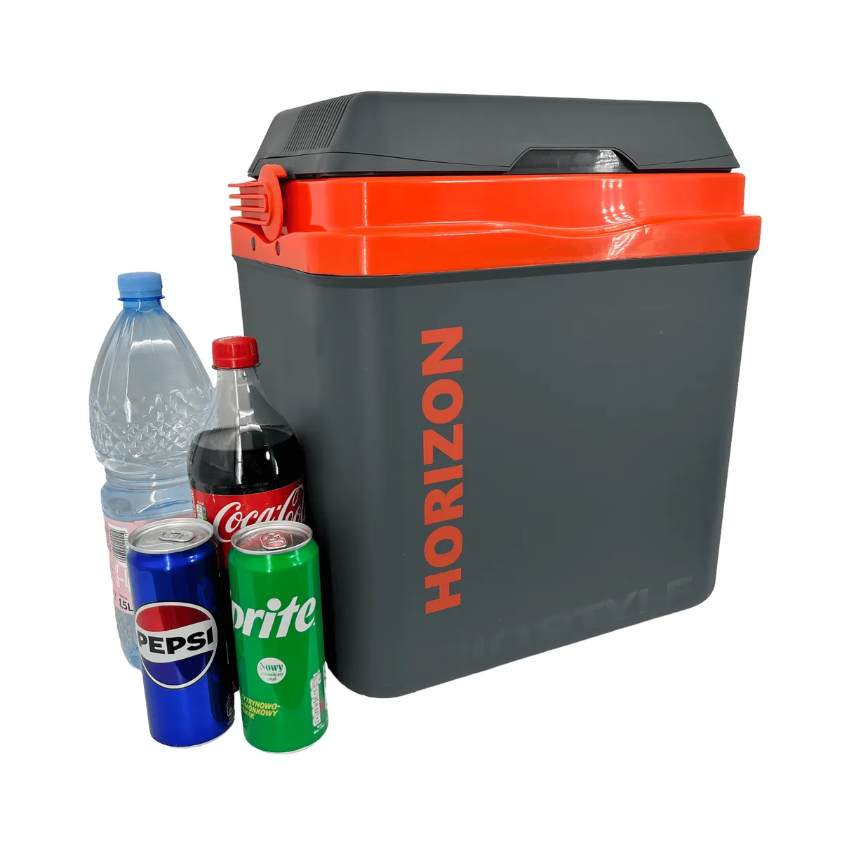 Kühlbox 20 l KAMAI HORIZON, elektrisch 12 V / 230 V, Anthrazit mit rotem Akzent — zdjęcie 6 z 8