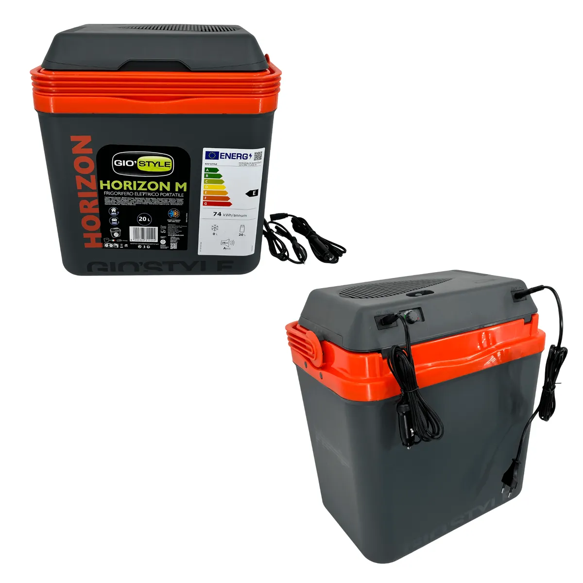 Kühlbox 20 l KAMAI HORIZON, elektrisch 12 V / 230 V, Anthrazit mit rotem Akzent — zdjęcie 7 z 8