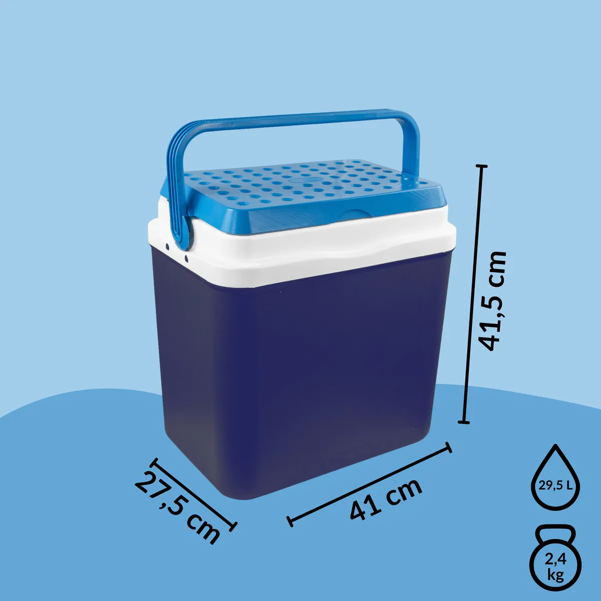 Kühlbox 29,5 l BRAVO Blau — zdjęcie 6 z 8