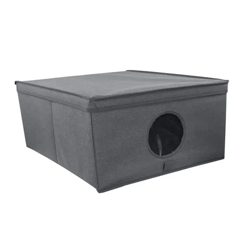 Wardrobe organiser with lid and window, 48 × 36 × 19 cm