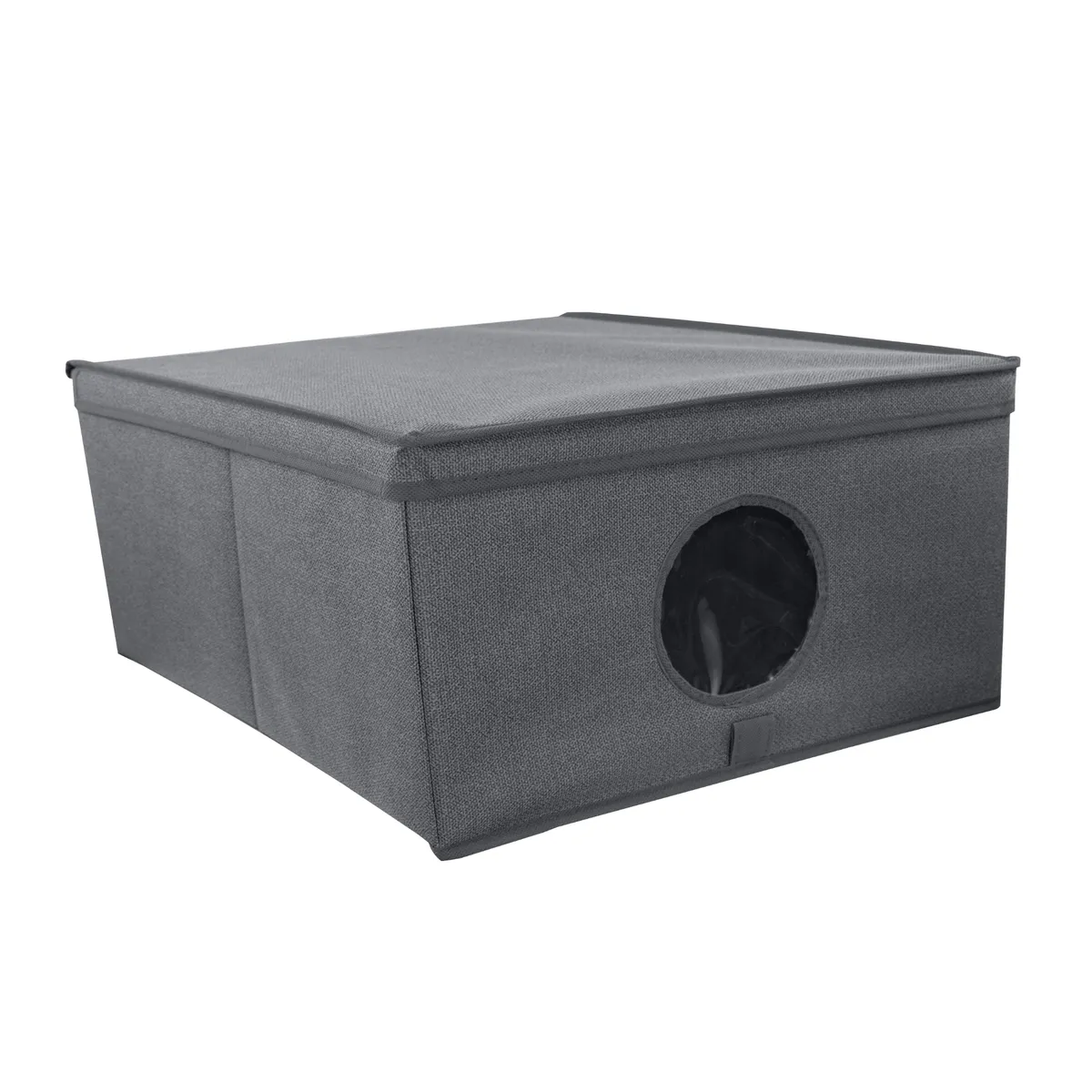 Wardrobe organiser with lid and window, 48 × 36 × 19 cm — zdjęcie 1 z 8