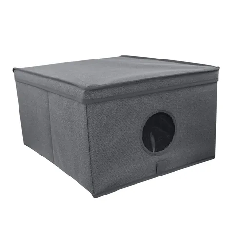 Wardrobe organiser with lid and window, 50 × 40 × 25 cm