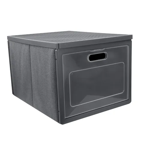 Wardrobe organiser with door, grey, 41 × 31 × 25 cm