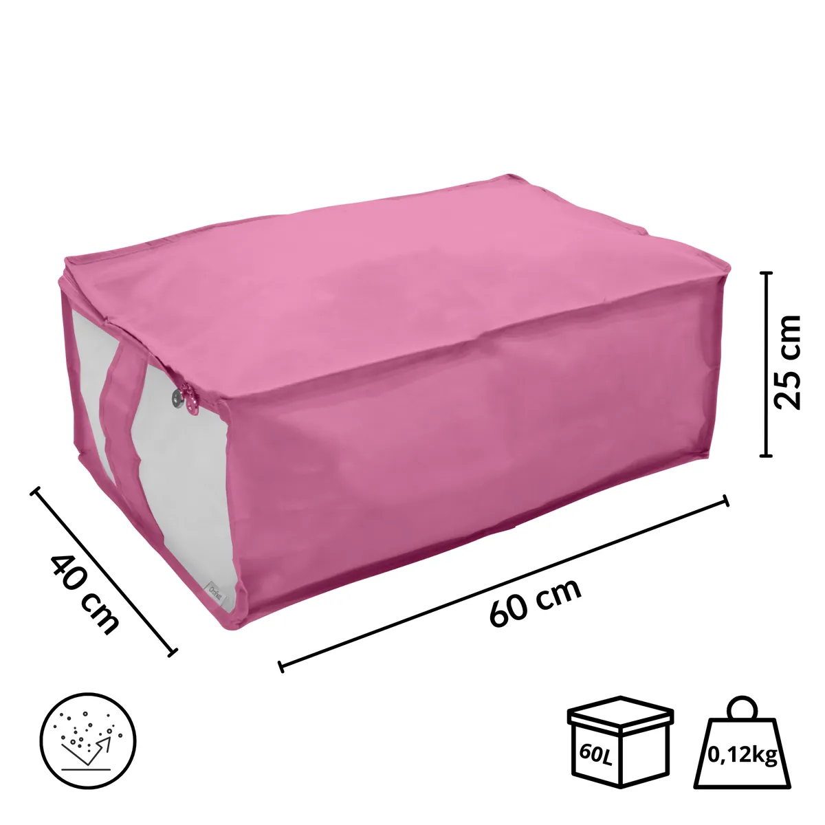 BLOSSOM Schrank-Organizer, Aufbewahrungsbox Rosa, 40 × 60 × 25 cm — zdjęcie 2 z 8
