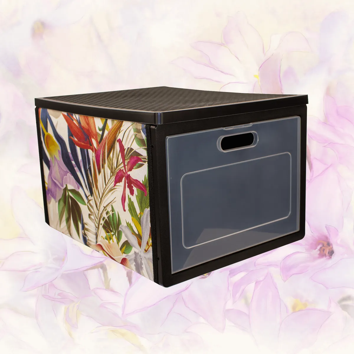 FLORAL Schrank-Organizer mit Blumenmuster und Klappe, 41 × 31 × 25 cm — zdjęcie 5 z 8