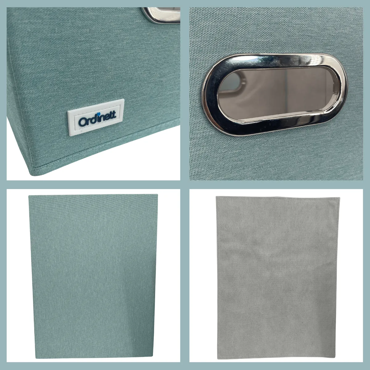 Schrank-Organizer Mintgrün mit Deckel und Sichtfenster, 29,5 × 22,5 × 16,5 cm — zdjęcie 3 z 8