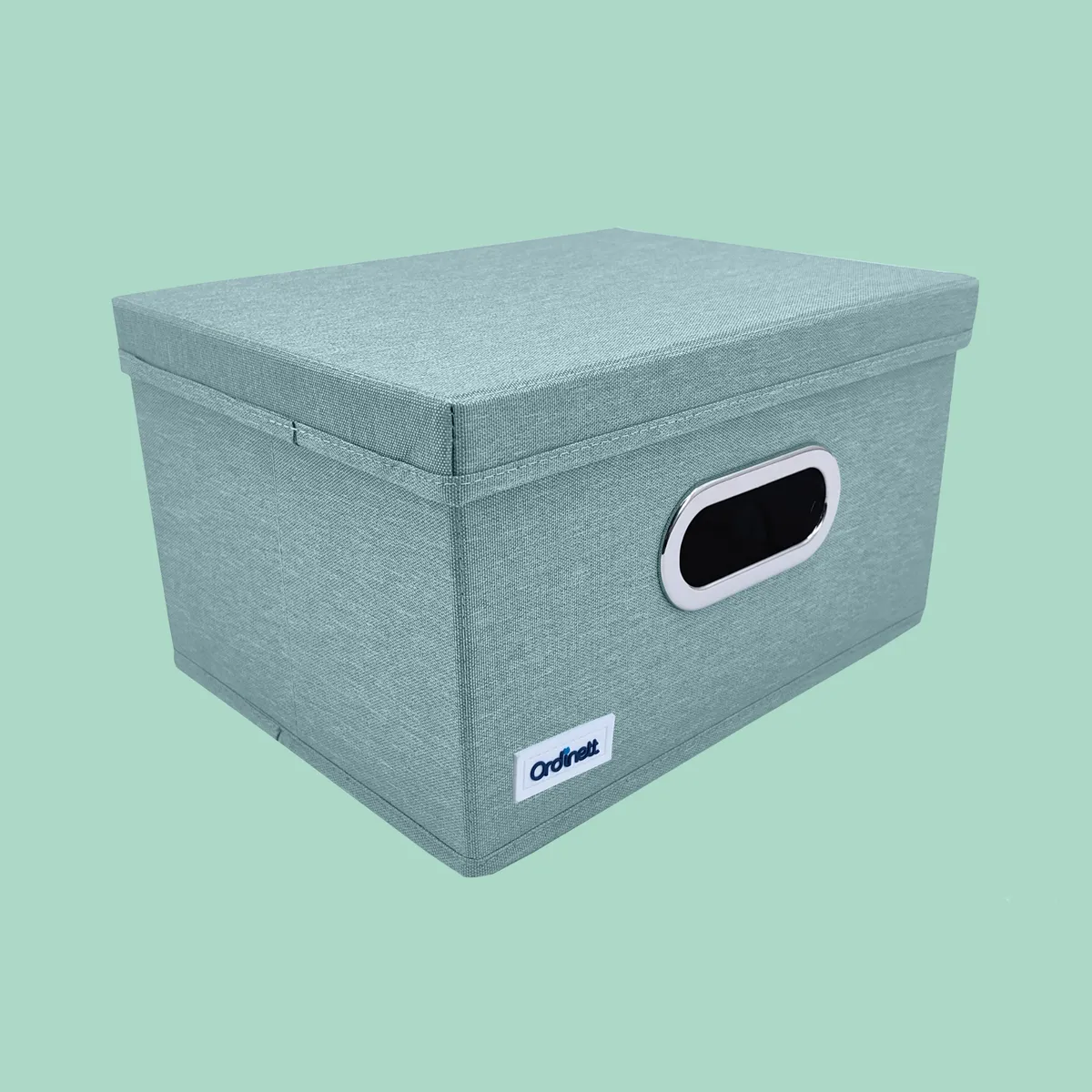 Schrank-Organizer Mintgrün mit Deckel und Sichtfenster, 29,5 × 22,5 × 16,5 cm — zdjęcie 6 z 8