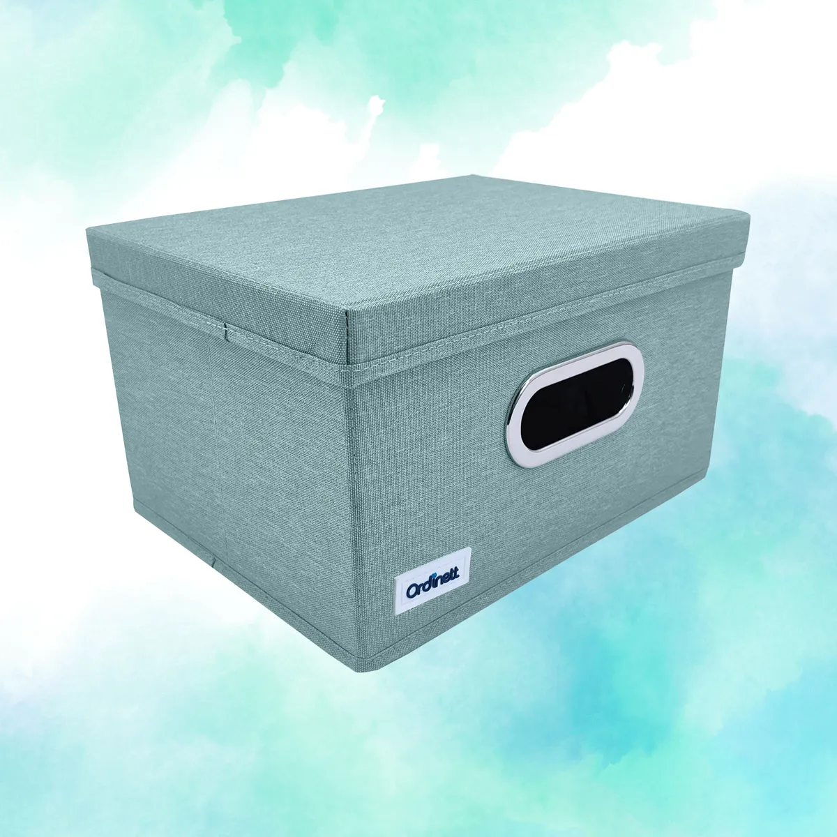 Schrank-Organizer Mintgrün mit Deckel und Sichtfenster, 29,5 × 22,5 × 16,5 cm — zdjęcie 7 z 8