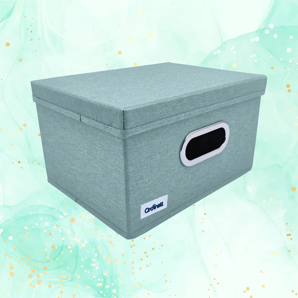 Schrank-Organizer Mintgrün mit Deckel und Sichtfenster, 29,5 × 22,5 × 16,5 cm — zdjęcie 8 z 8