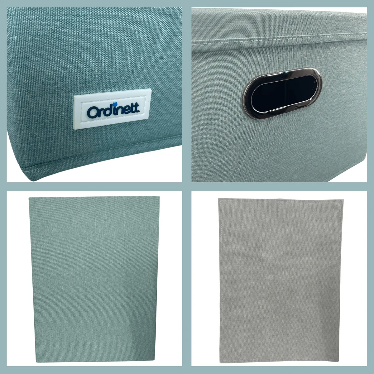 Schrank-Organizer Mintgrün mit Deckel und Sichtfenster, 28,5 × 25,5 × 20,5 cm — zdjęcie 3 z 8