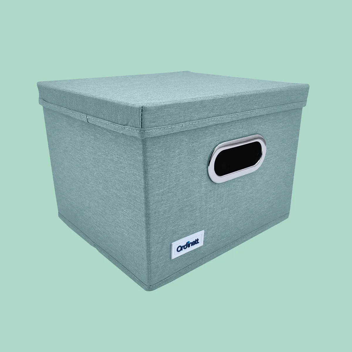 Schrank-Organizer Mintgrün mit Deckel und Sichtfenster, 28,5 × 25,5 × 20,5 cm — zdjęcie 6 z 8