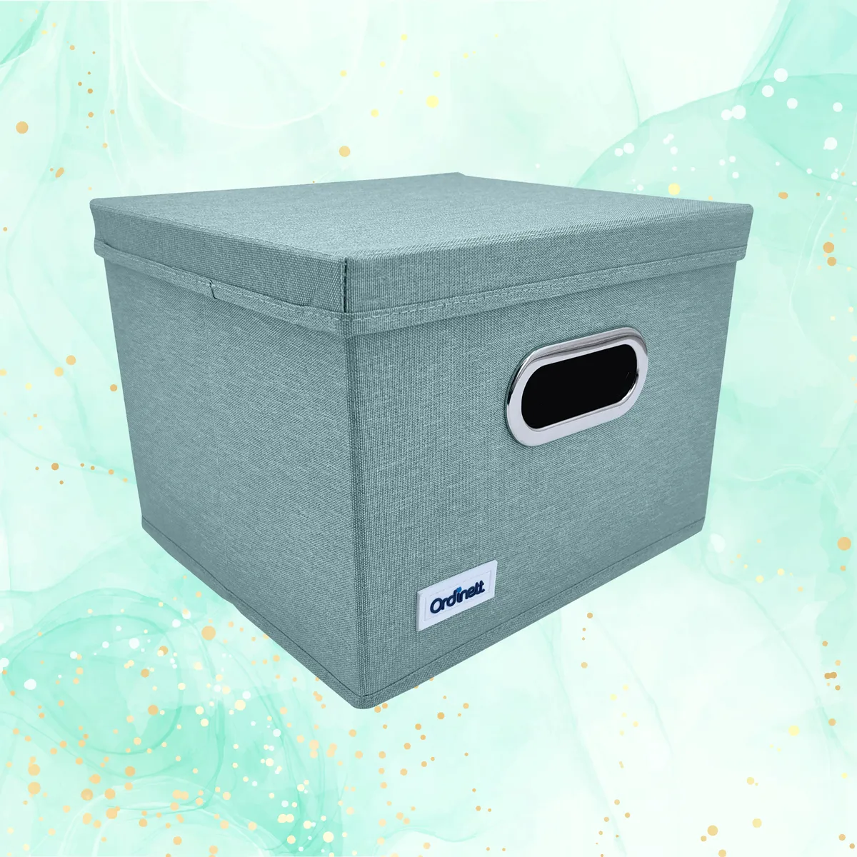 Schrank-Organizer Mintgrün mit Deckel und Sichtfenster, 28,5 × 25,5 × 20,5 cm — zdjęcie 8 z 8