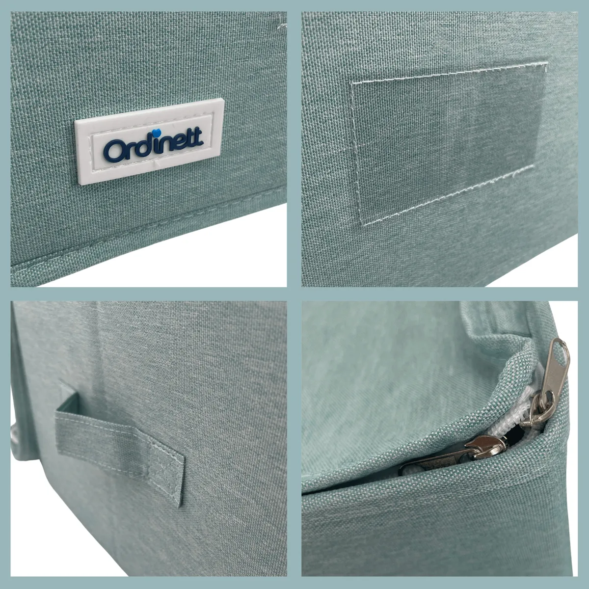 Schrank-Organizer, Aufbewahrungsbox Grün mit Griffen, 30 × 30 × 21 cm — zdjęcie 3 z 8