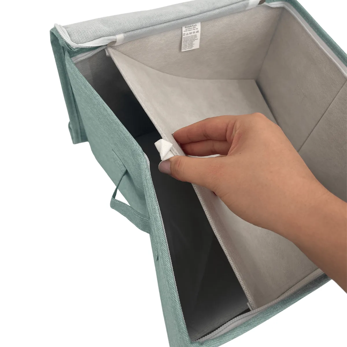 Schrank-Organizer, Aufbewahrungsbox Grün mit Griffen, 30 × 30 × 21 cm — zdjęcie 5 z 8