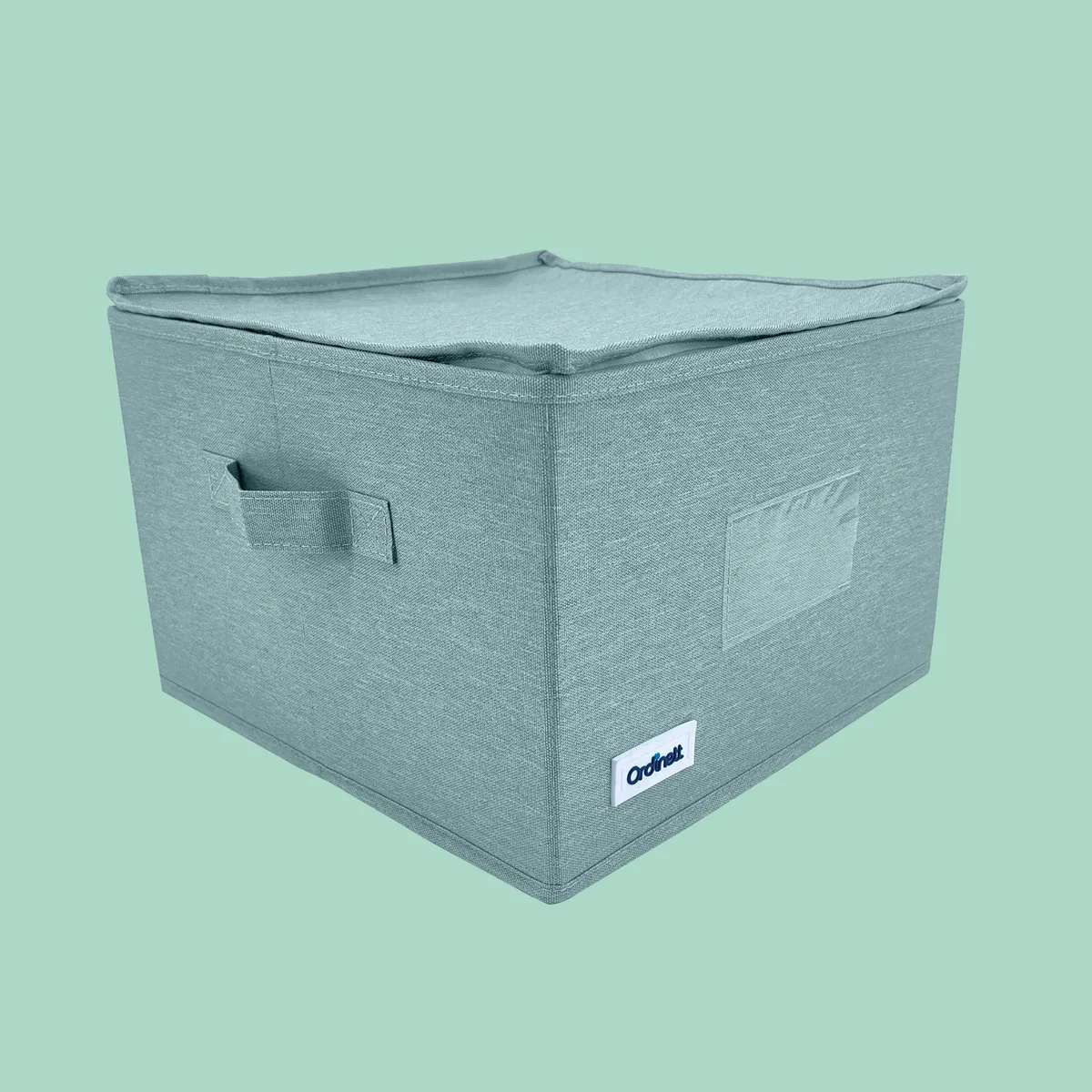 Schrank-Organizer, Aufbewahrungsbox Grün mit Griffen, 30 × 30 × 21 cm — zdjęcie 6 z 8