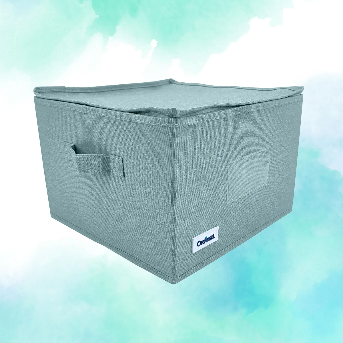 Schrank-Organizer, Aufbewahrungsbox Grün mit Griffen, 30 × 30 × 21 cm — zdjęcie 7 z 8