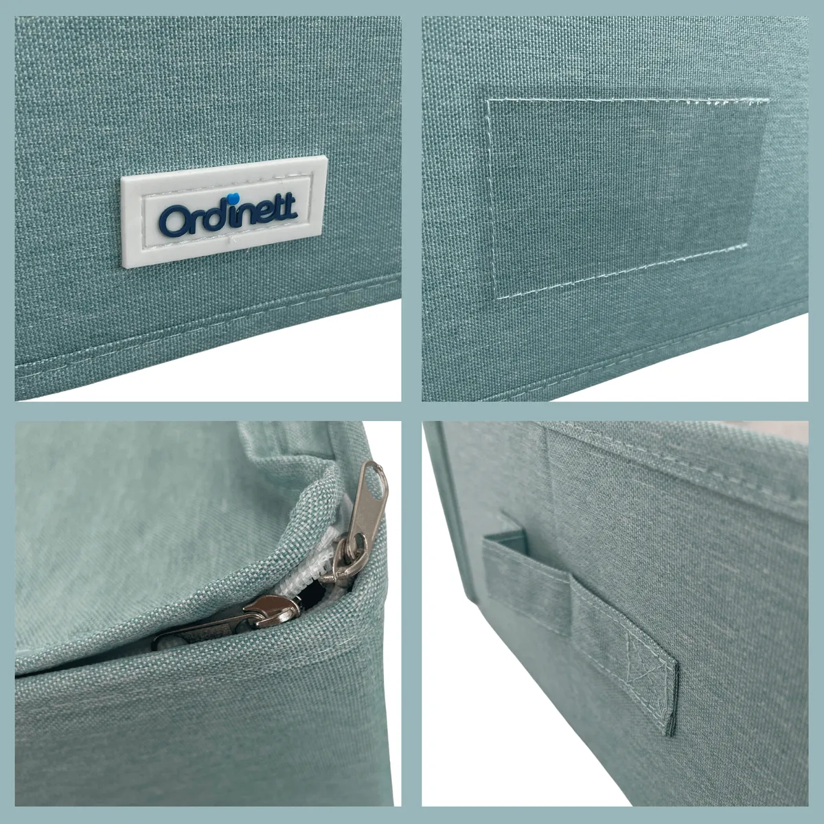 Schrank-Organizer, Aufbewahrungsbox Grün mit Griffen, 42 × 32 × 14 cm — zdjęcie 3 z 8