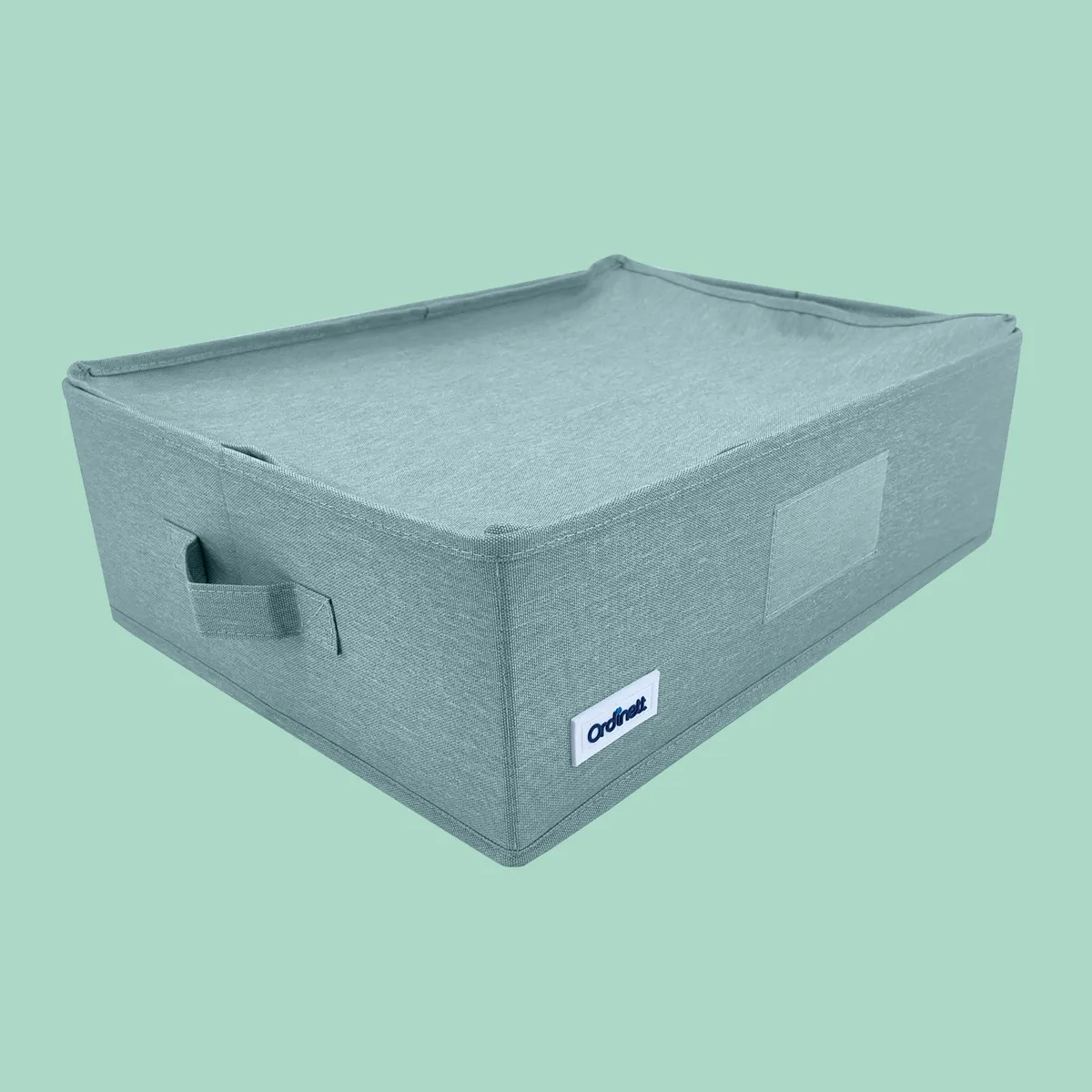 Schrank-Organizer, Aufbewahrungsbox Grün mit Griffen, 42 × 32 × 14 cm — zdjęcie 6 z 8