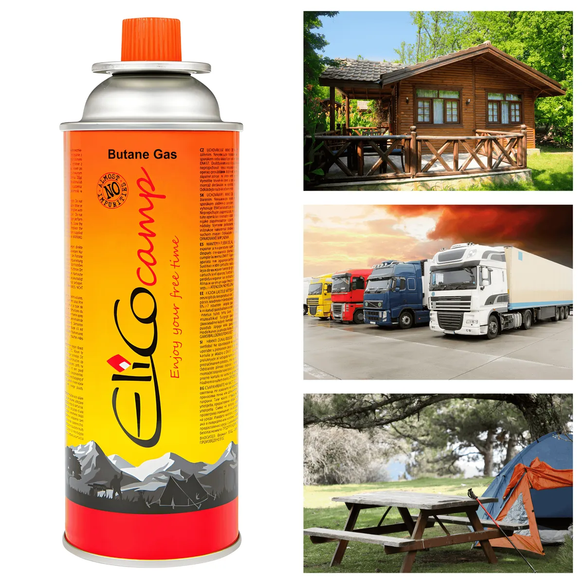Plynová kartuše s límcem 220 g/400 ml — zdjęcie 4 z 5