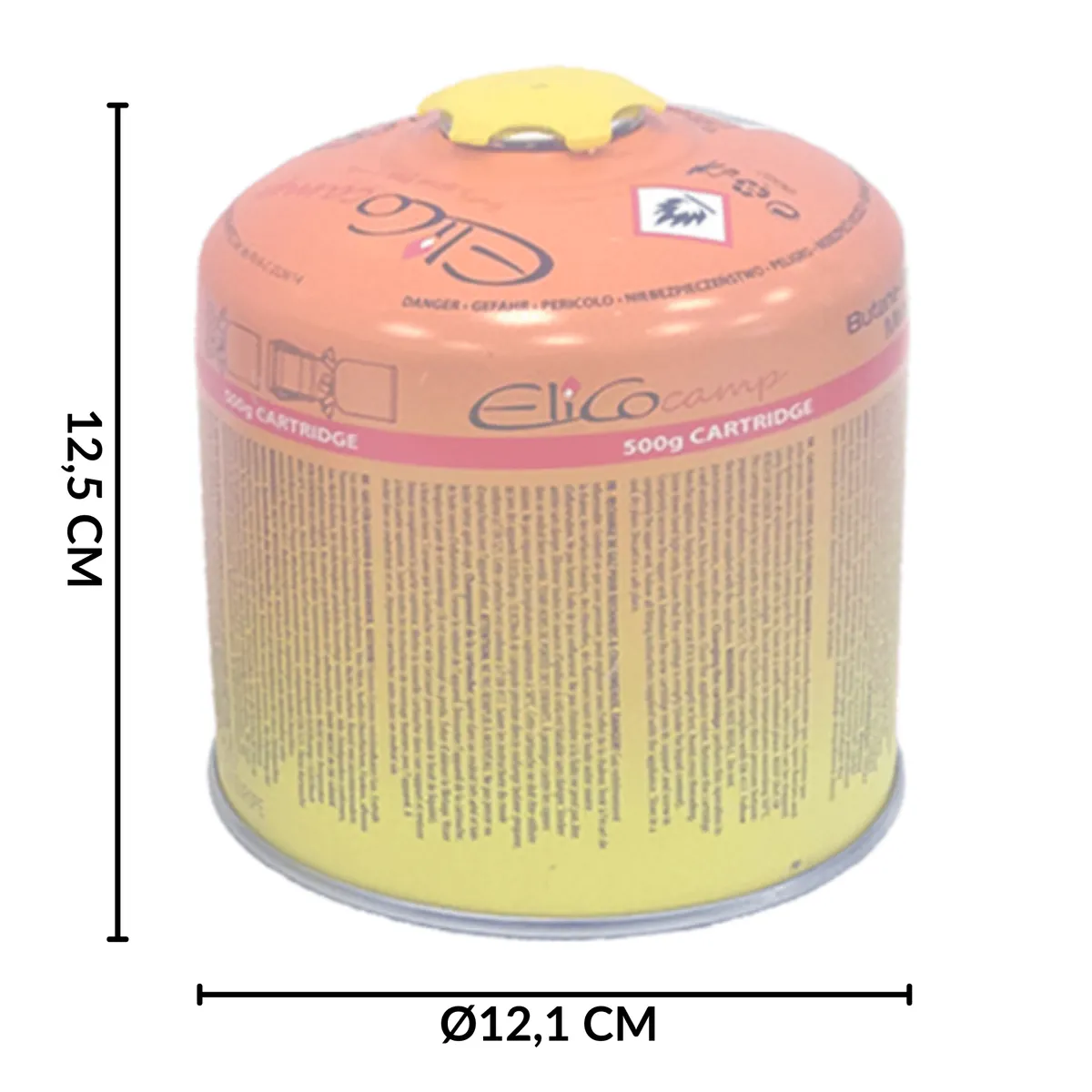 Screw-on gas cartridge 500 g/900 ml — zdjęcie 3 z 8