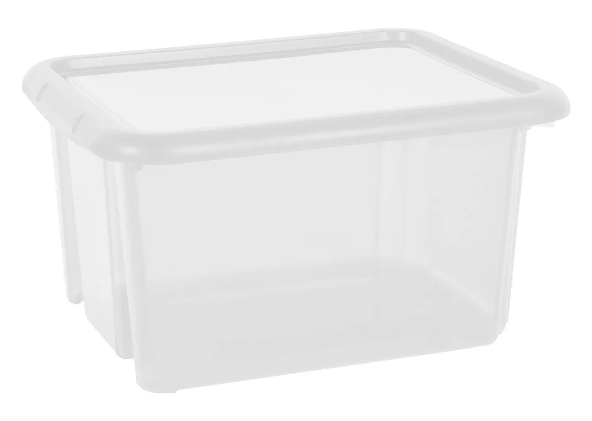 Pojemnik plastikowy 30L FUNNY z pokrywą TRANSPARENTNY — zdjęcie 1 z 8