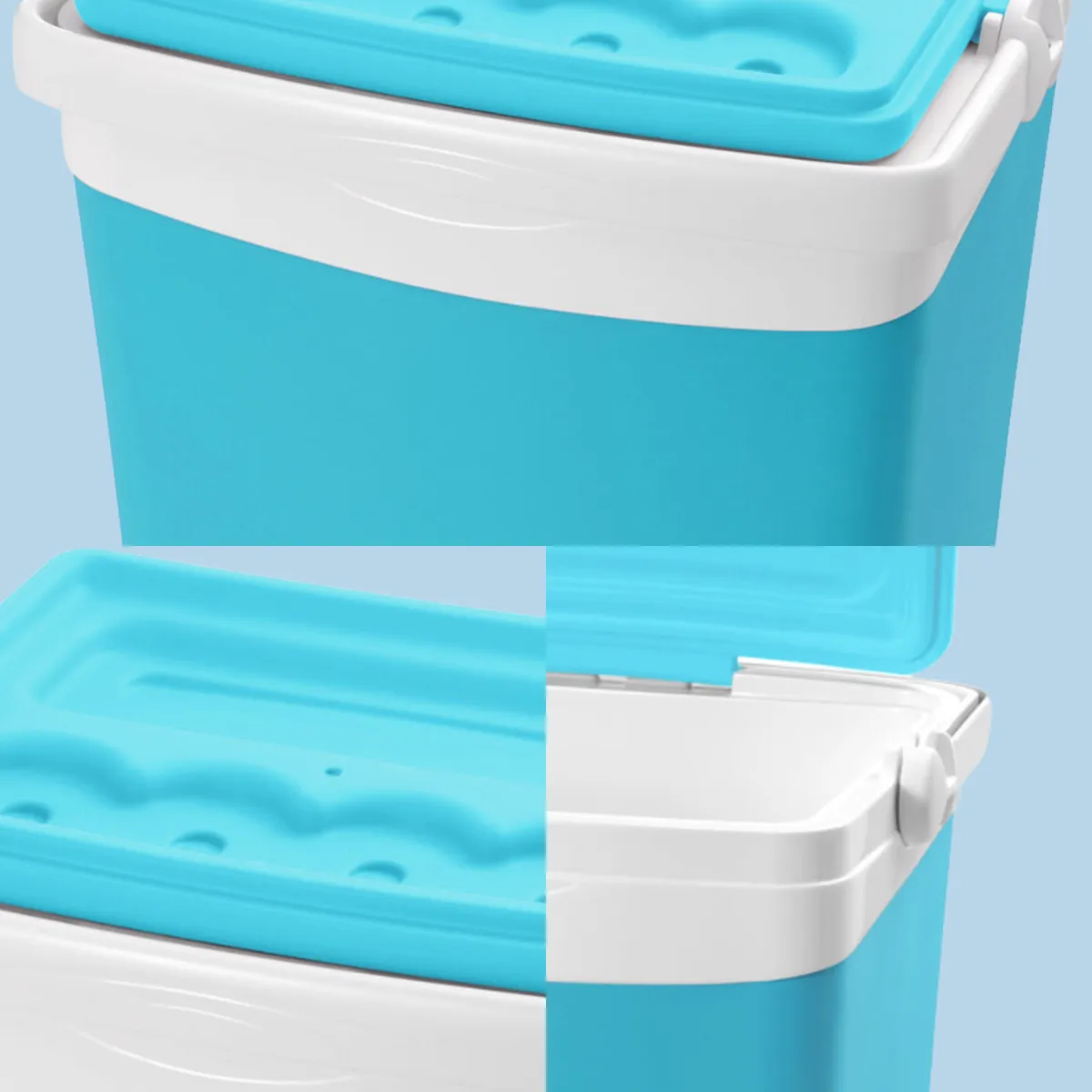 KAMAI TROPIC 25 l cool box for ice packs, turquoise with white handle — zdjęcie 3 z 8