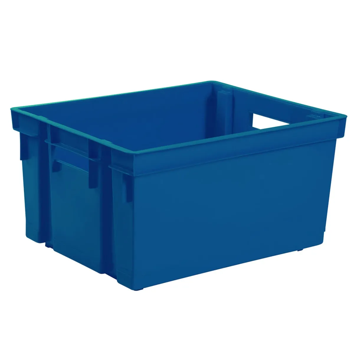 Pojemnik magazynowy 30L z uchwytami, niebieski, polipropylen 44,1x34,5x23,5cm — zdjęcie 5 z 8