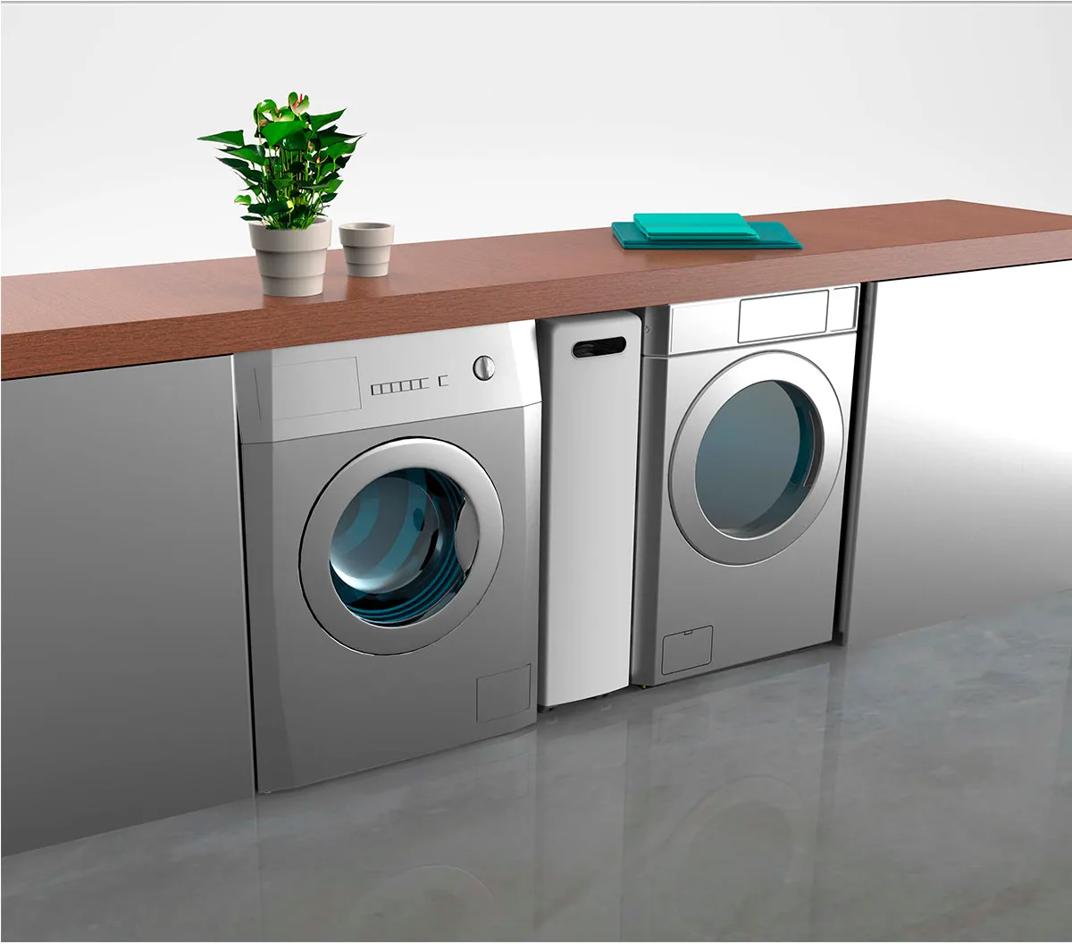 Rollschrank, 3 Böden, 60 × 22 × 79 cm, mit Rollen, Weiß — zdjęcie 2 z 8