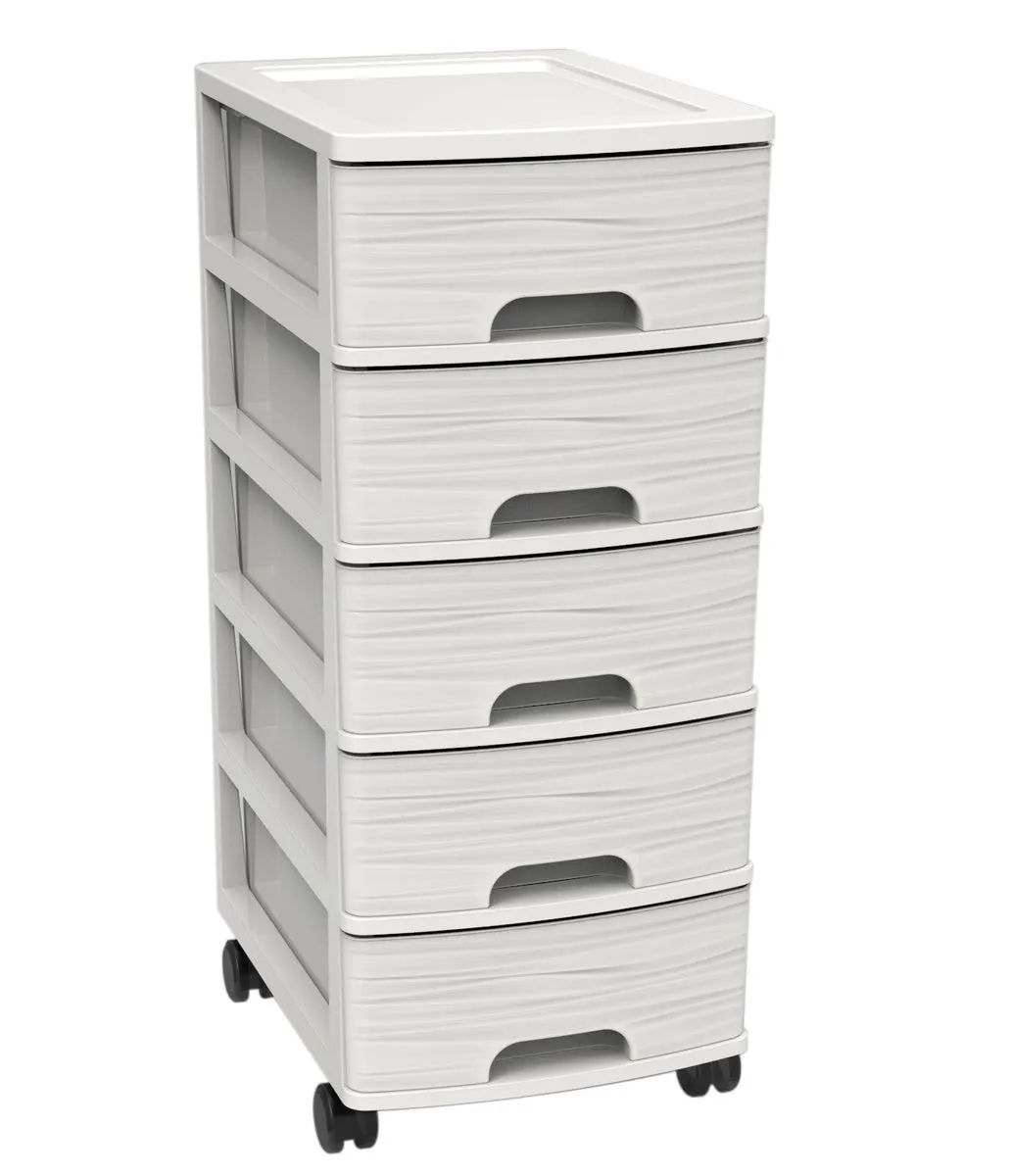 Organizér na dokumenty 5 zásuvek A4, bílý kámen — zdjęcie 5 z 8