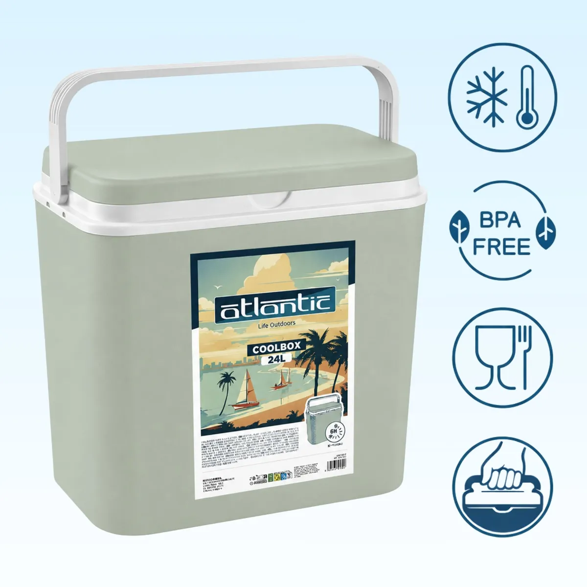 Kamai ATLANTIC 24 l cool box, eucalyptus — zdjęcie 3 z 8