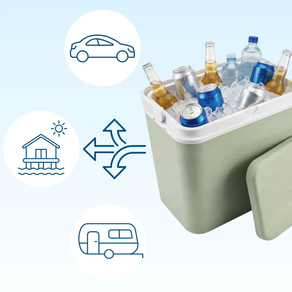 Kamai ATLANTIC 24 l cool box, eucalyptus — zdjęcie 5 z 8