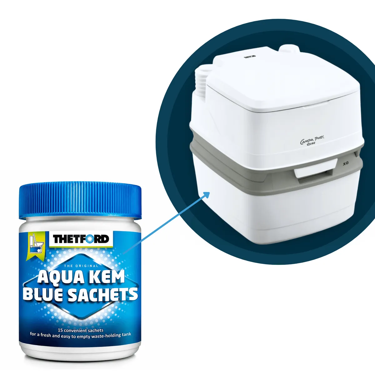 Saszetki do toalety Aqua Kem Blue — zdjęcie 3 z 4