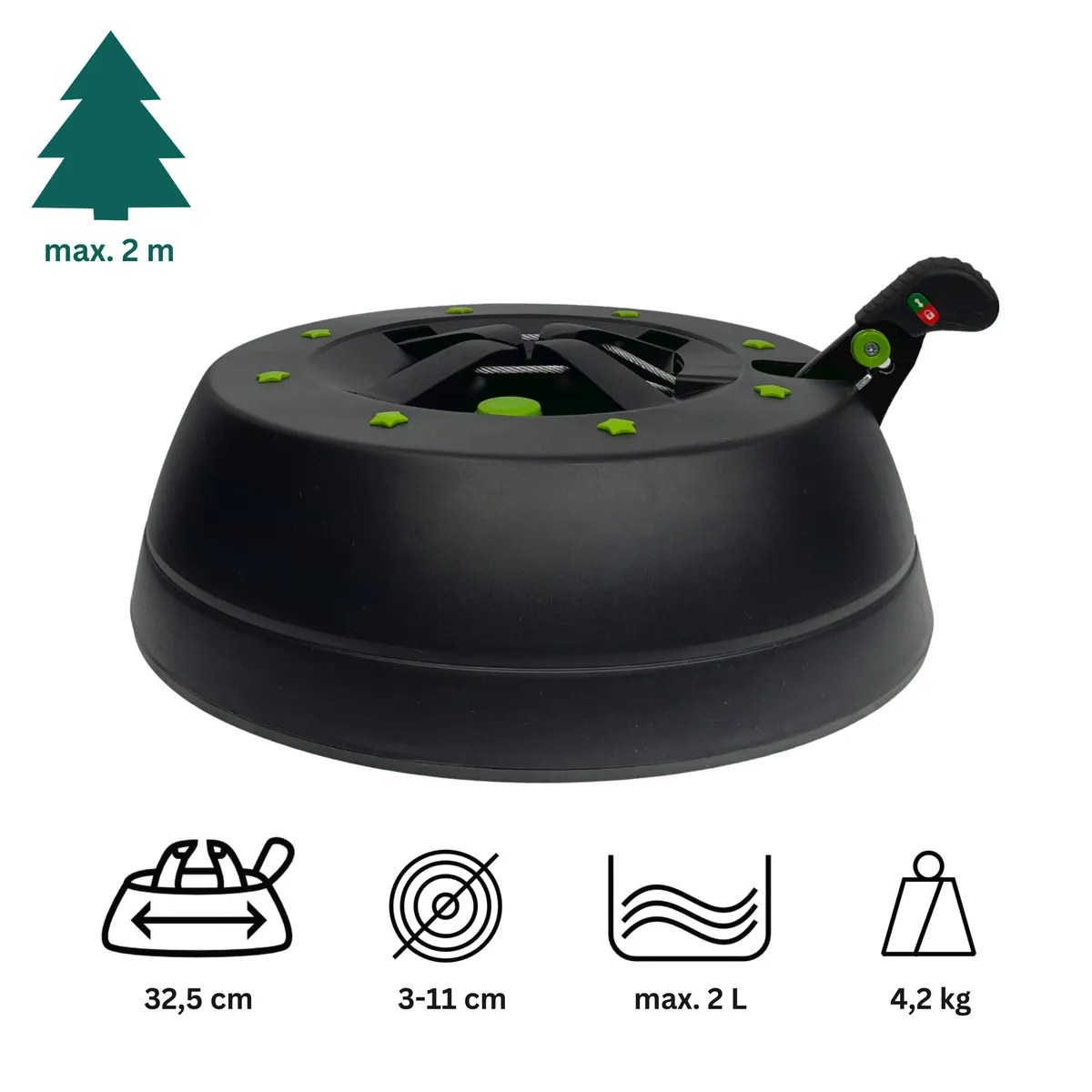 Christbaumständer KAMAI START 1 PRO NATURE für Bäume bis 2,0 m NET — zdjęcie 6 z 8