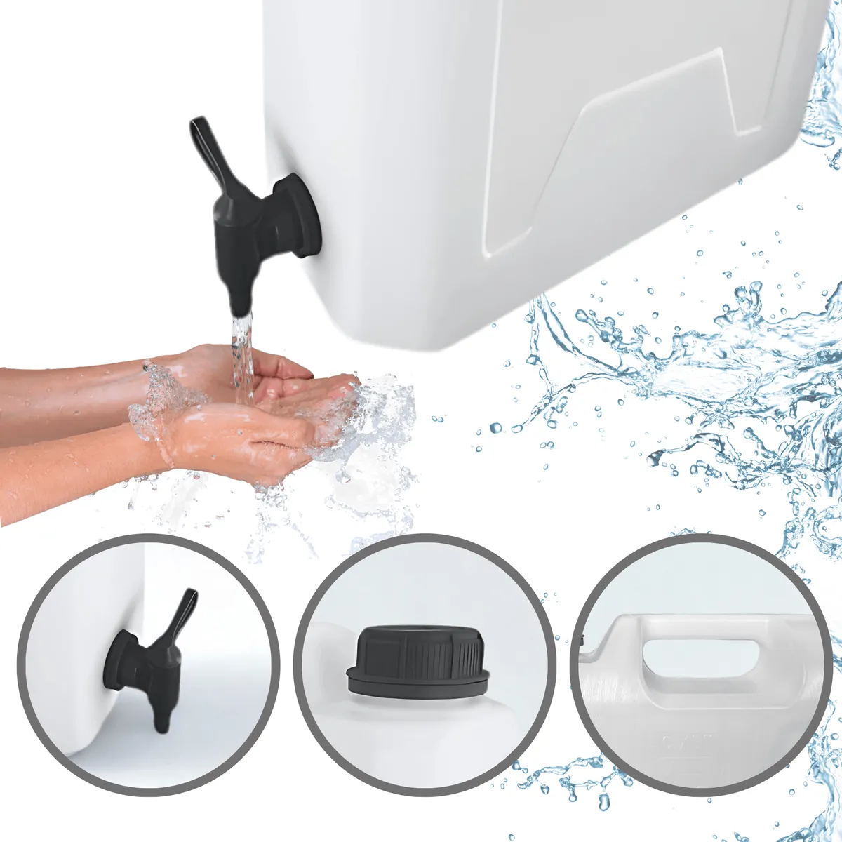 Wasserkanister mit unterem Zapfhahn KAMAI CAMP 10 l — zdjęcie 8 z 8