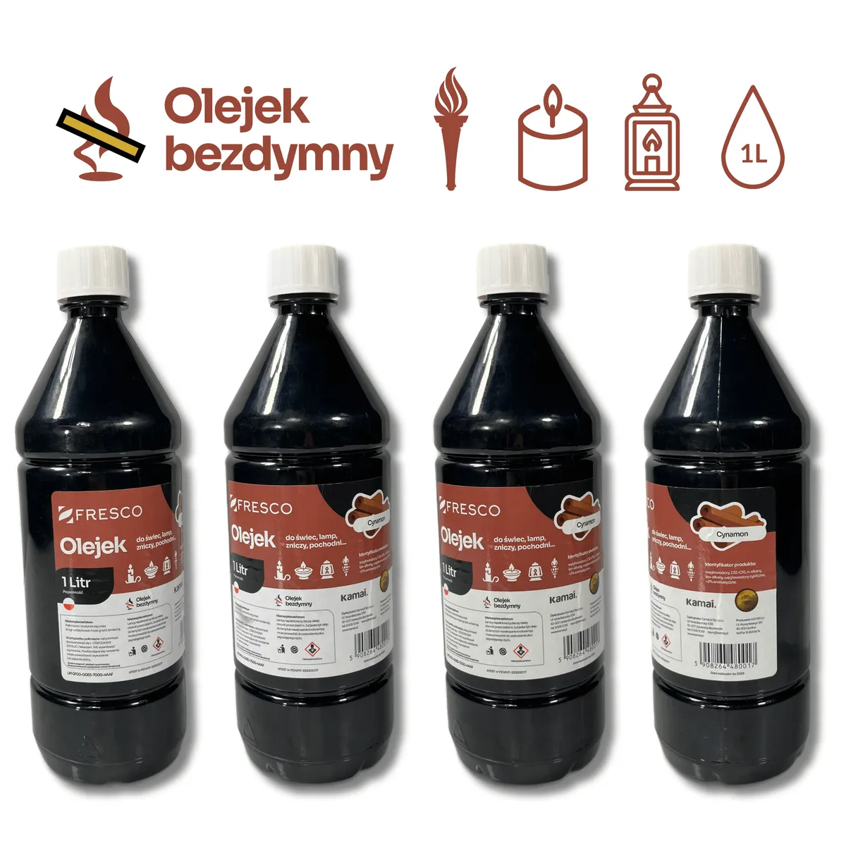Lamp, torch and candle oil 1.0 l, cinnamon — zdjęcie 5 z 8