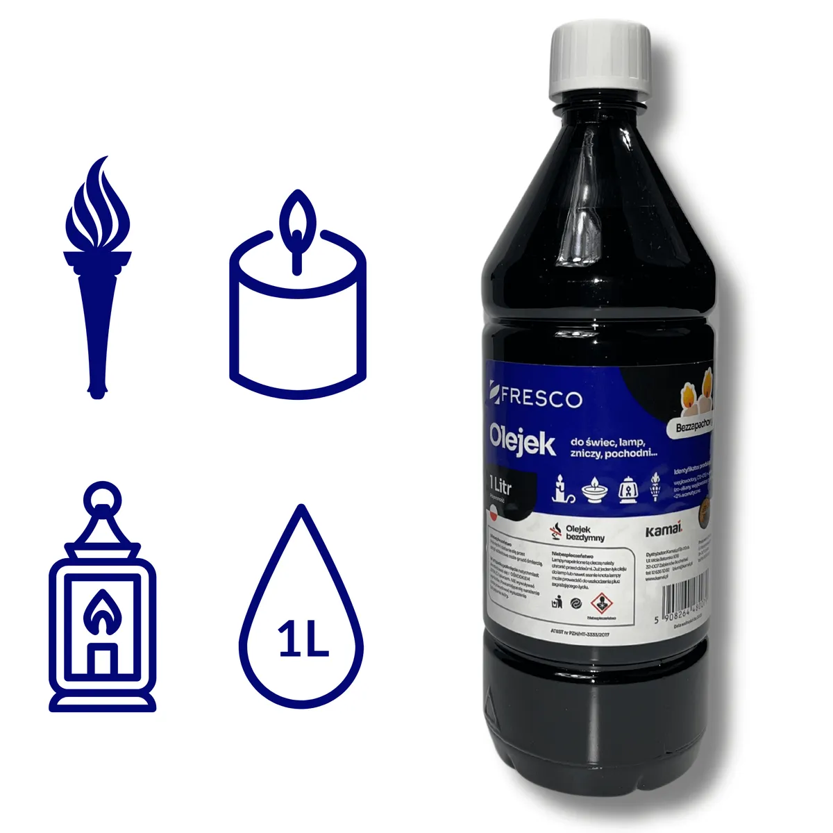 Paliwo olej do lamp, pochodni i świec 1,0L BEZZAPACHOWY — zdjęcie 5 z 8