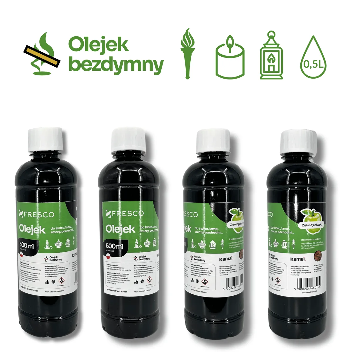 Olej do lamp, pochodní a svíček 500 ml JABLKO — zdjęcie 6 z 8
