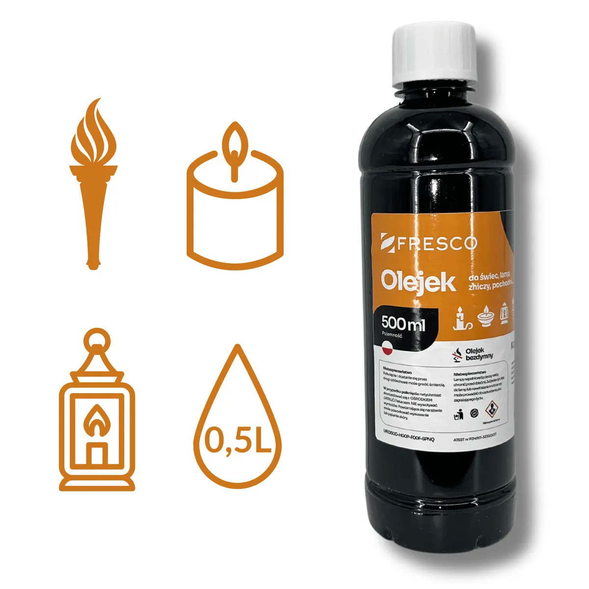 Öl für Lampen, Fackeln und Kerzen 500 ml ZITRONE — zdjęcie 5 z 8
