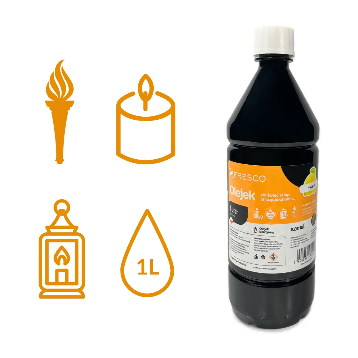 Lamp, torch and candle oil 1.0 l, lemon — zdjęcie 4 z 7
