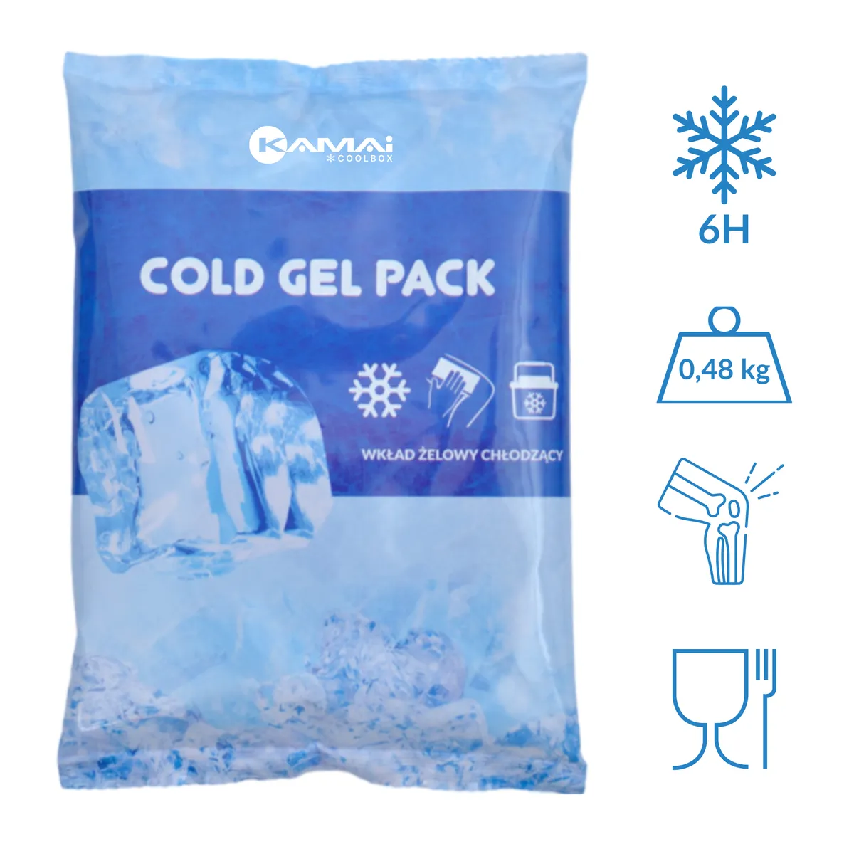 Kamai Coolbox gel ice pack 480 g for cool boxes, blue — zdjęcie 3 z 8