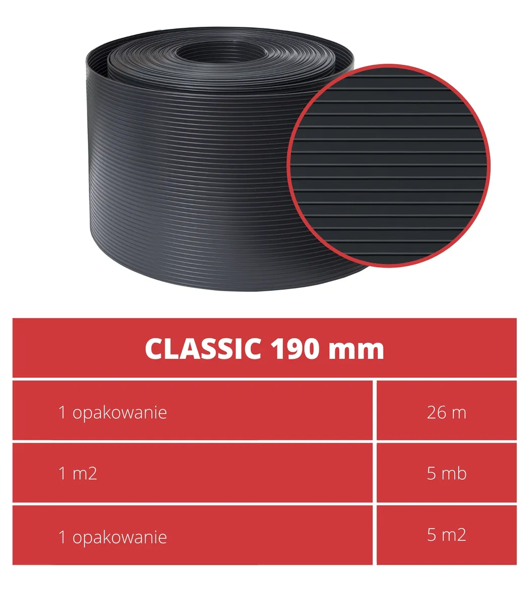 Sichtschutzstreifen ROLLE 26 lfm CLASSIC 19 cm PROTECTO™ Graphit — zdjęcie 5 z 8