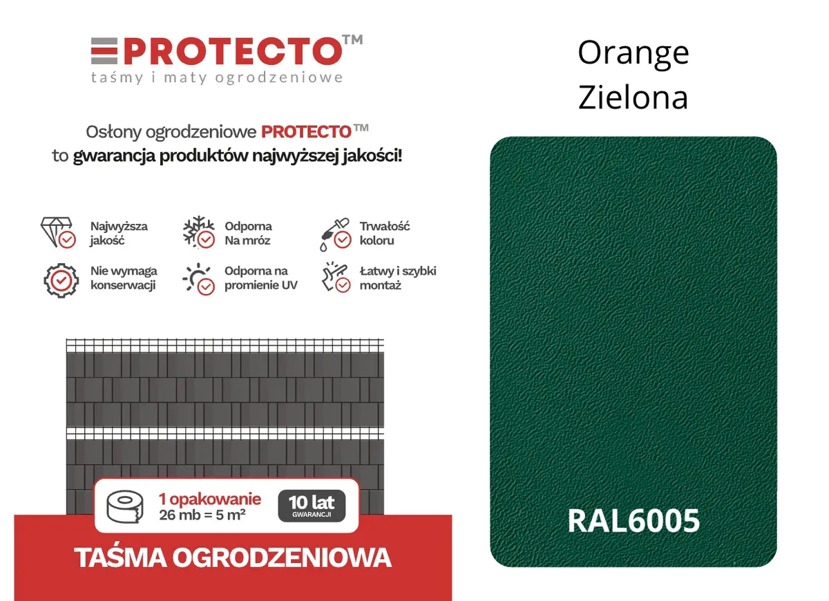 Stínicí páska ROLE 26 bm ORANGE 19 cm PROTECTO™ — zdjęcie 5 z 8