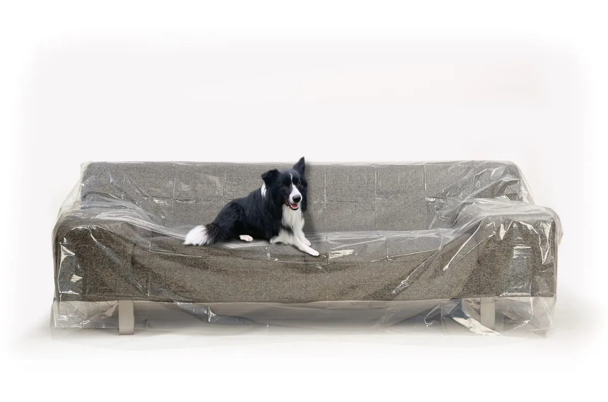 Protective cover for 1-seater sofa, 243.8 × 137.2 cm, THICK 50-micron film — zdjęcie 1 z 8