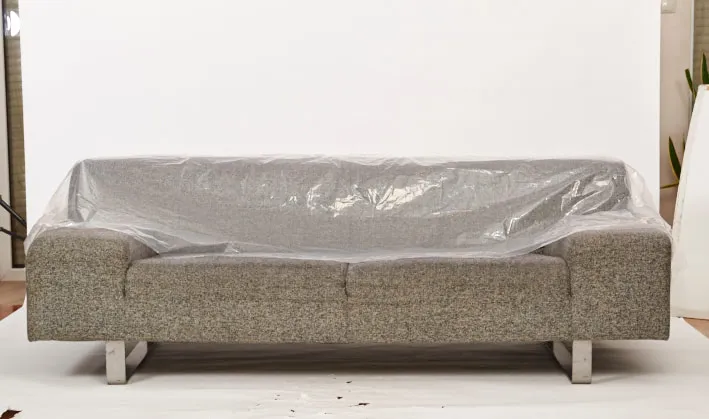 Protective cover for 1-seater sofa, 243.8 × 137.2 cm, THICK 50-micron film — zdjęcie 5 z 8