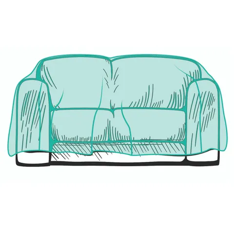 Protective cover for 2-seater sofa, 274.3 × 137.2 cm, THICK 50-micron film