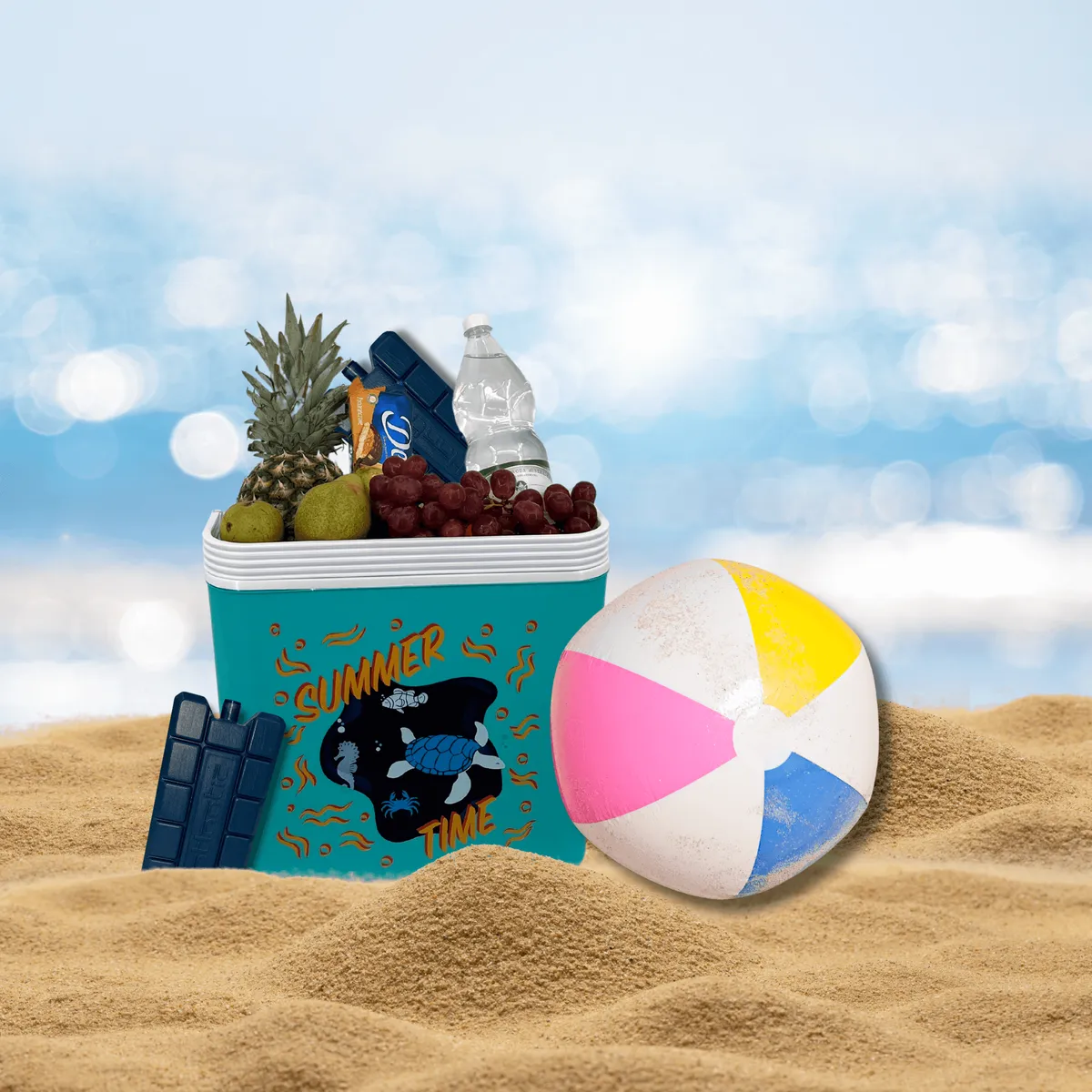 Kühlbox ATLANTIC 24 l Blau mit Meerestier-Motiv Kamai — zdjęcie 3 z 8